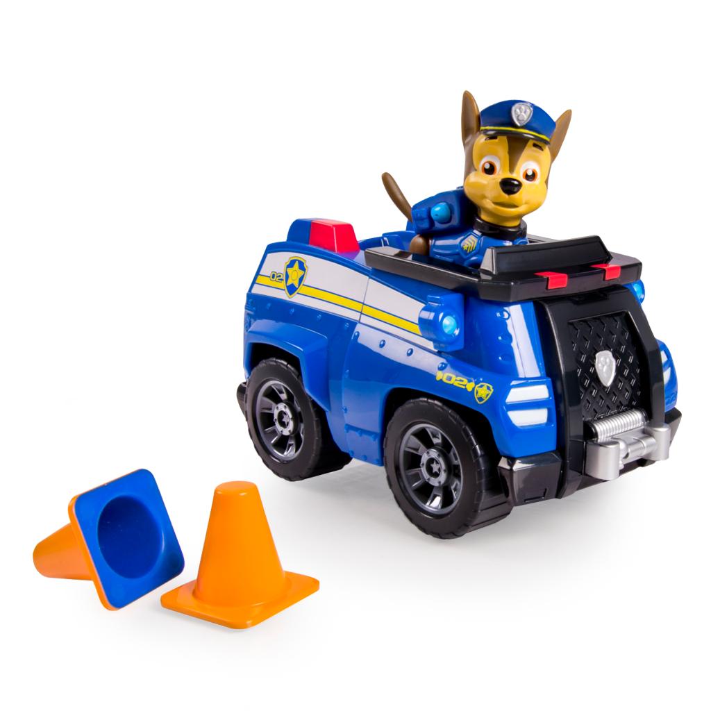 PAW Patrol Chase's Cruiser with Hazard Cones - Pup & Vehicle Playset