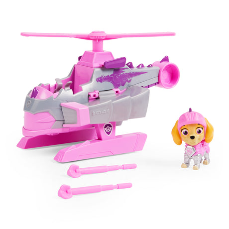 PAW Patrol Rescue Knights Skye Transforming Car with Pup Figure Playset