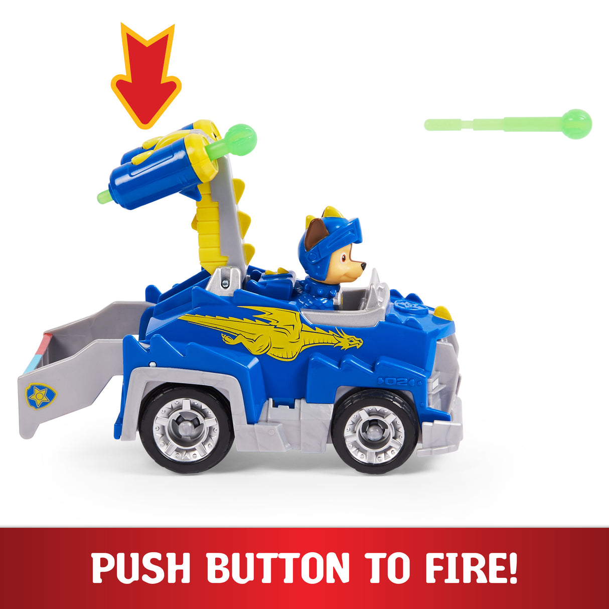 PAW Patrol Rescue Knights Chase Transforming Car with Pup Figure Playset