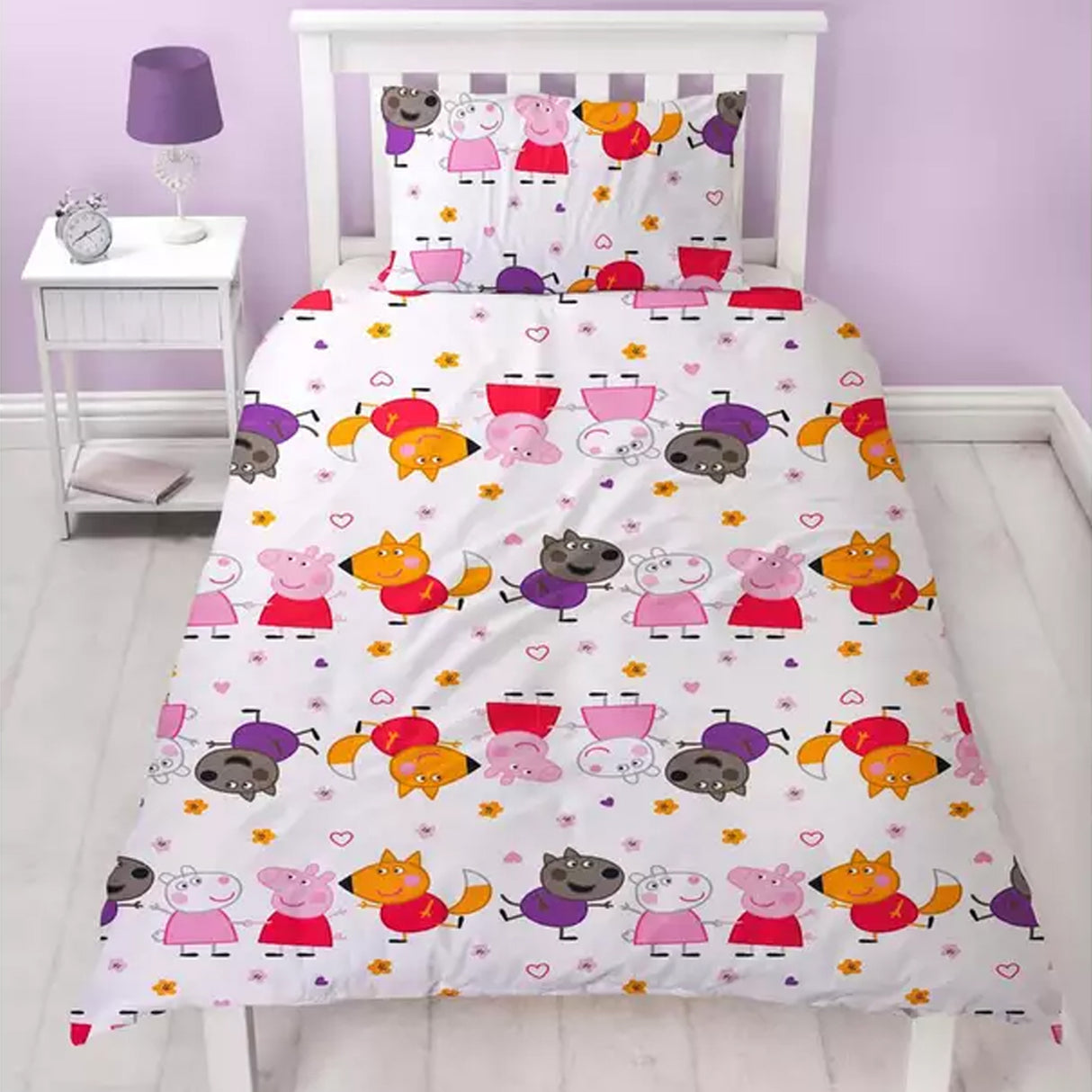 Peppa Pig 'Cosy' Reversible Single Duvet & Pillowcase Set