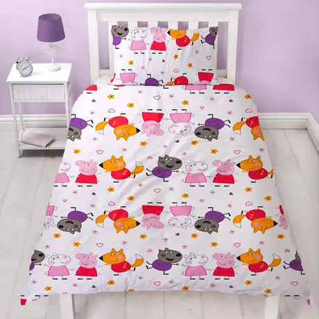 Peppa Pig 'Cosy' Reversible Single Duvet & Pillowcase Set