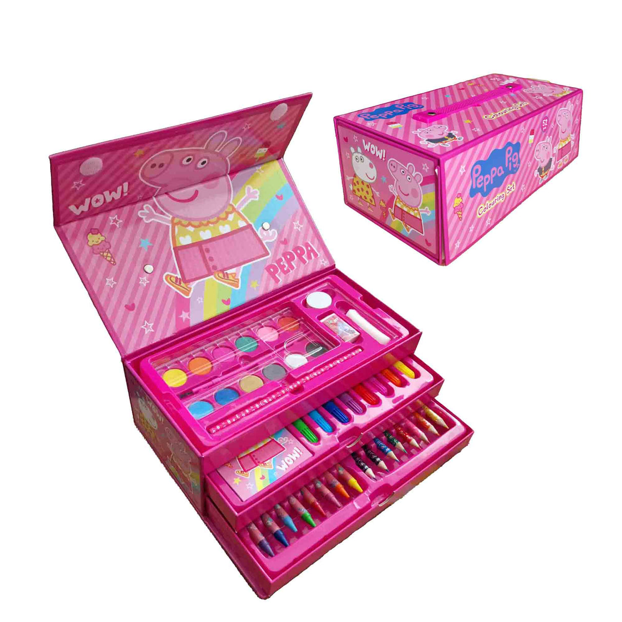 Peppa Pig 52 Piece Colouring Stationery Tool Box