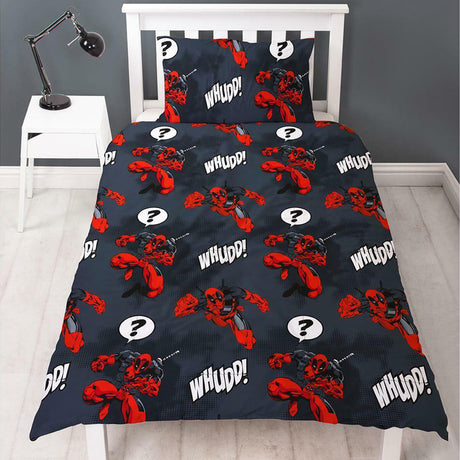 Marvel Deadpool 'Wahoo' Reversible Single Duvet & Pillowcase Set