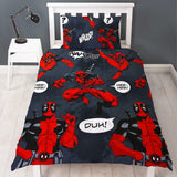 Marvel Deadpool 'Wahoo' Reversible Single Duvet & Pillowcase Set