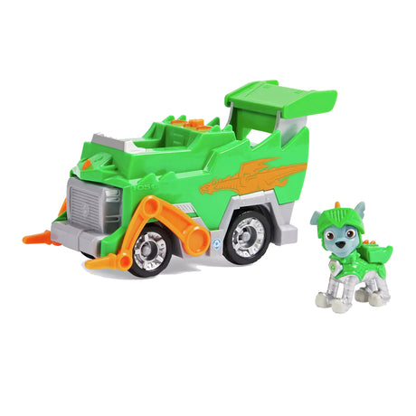 PAW Patrol Rescue Knights Rocky Transforming Car with Pup Figure Playset